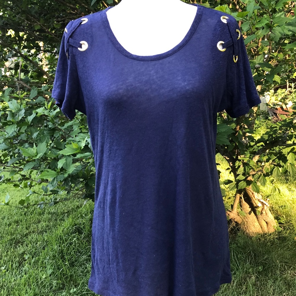 Michael Kors short sleeve navy blue